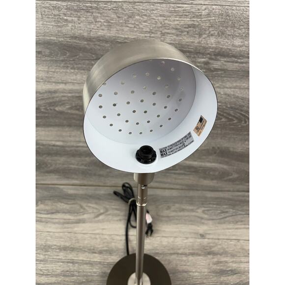 Contemporary Desk Lamp Adjustable USB Charging Port Modern Brushed Stainless - Picture 10 of 11